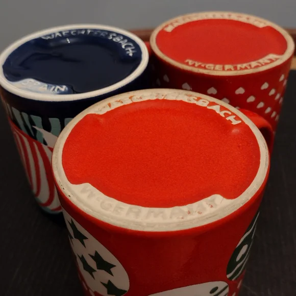 Vintage Waechtersbach Ceramic Mug Set Of 3 - Picture 4 of 12